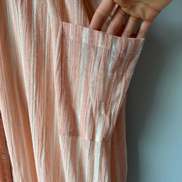 Mara Hoffman Linen Halter Pink Stripe Maxi Dress - Picture 10 of 13